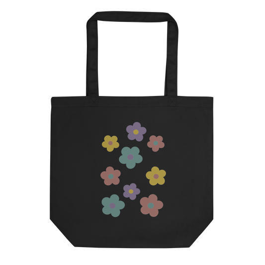 Retro Flowers Eco Tote Bag