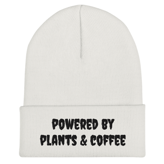 Powered By Plants & Coffee Beanie