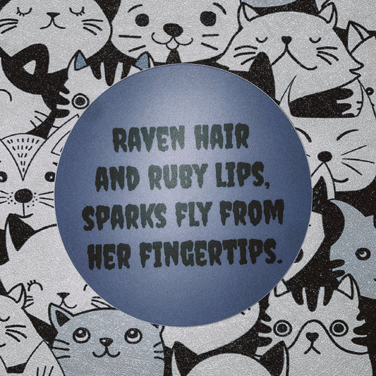 Raven Hair/Ruby Lips Sticker