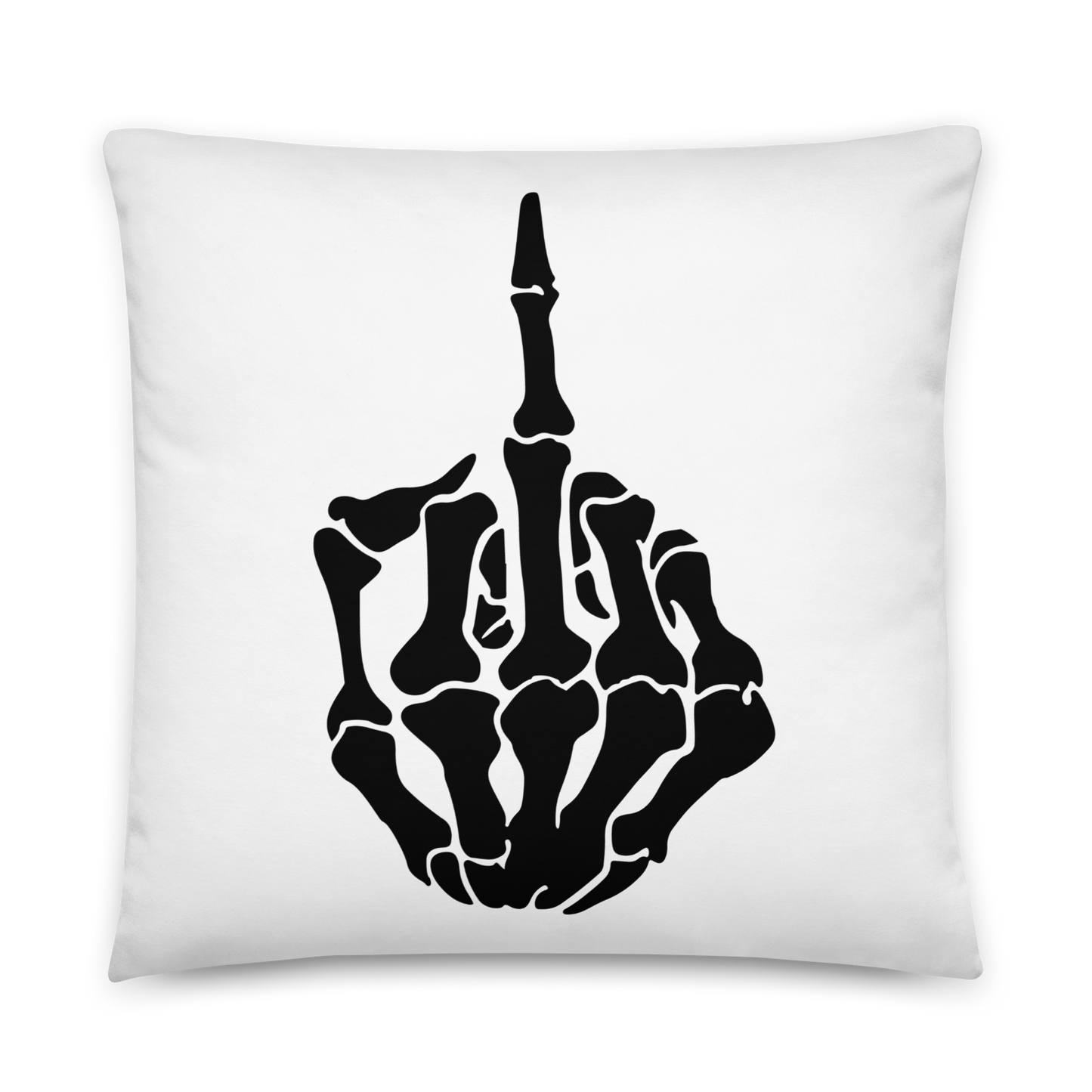 Skeleton Middle Finger Pillow