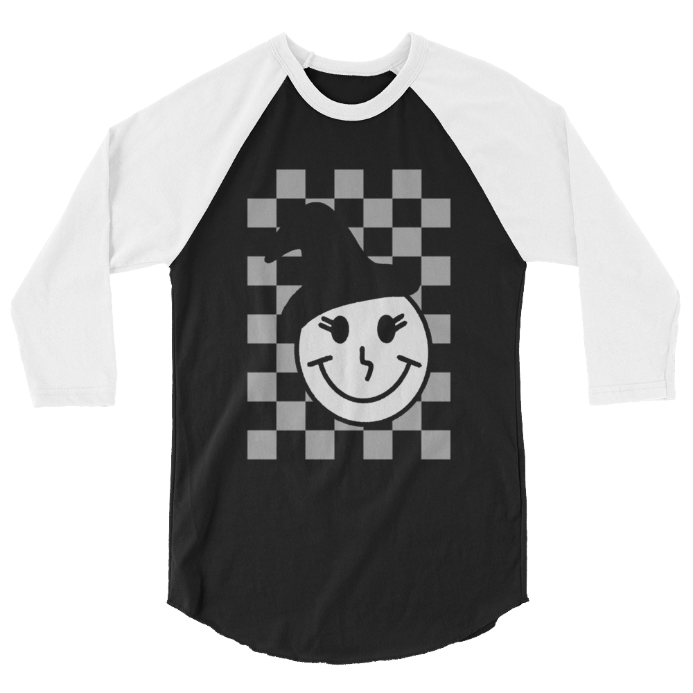 Witch Smiley Baseball Tee