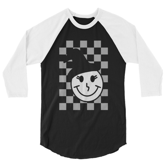 Witch Smiley Baseball Tee