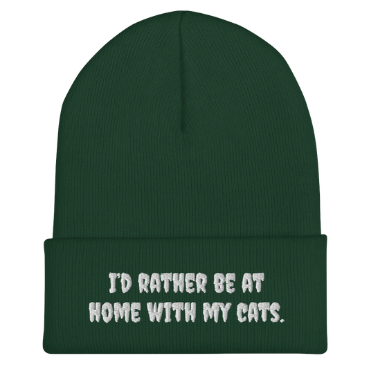 Home With My Cats Beanie